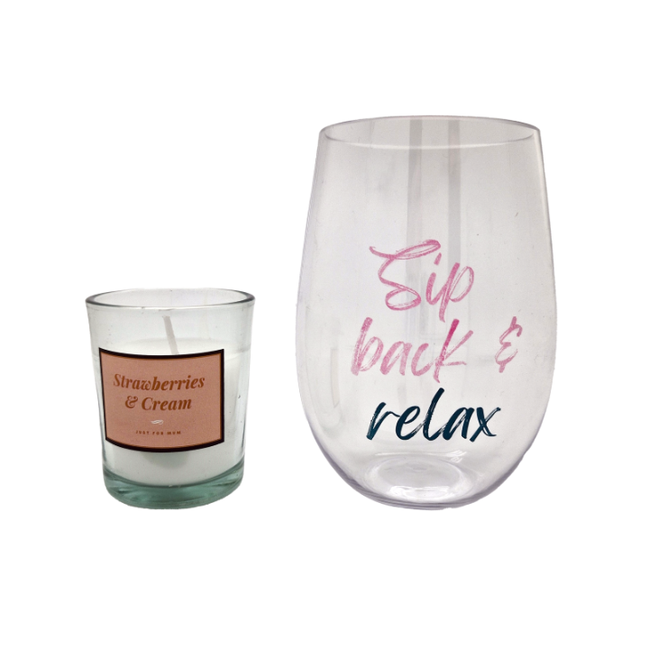 Glass & Candle Set